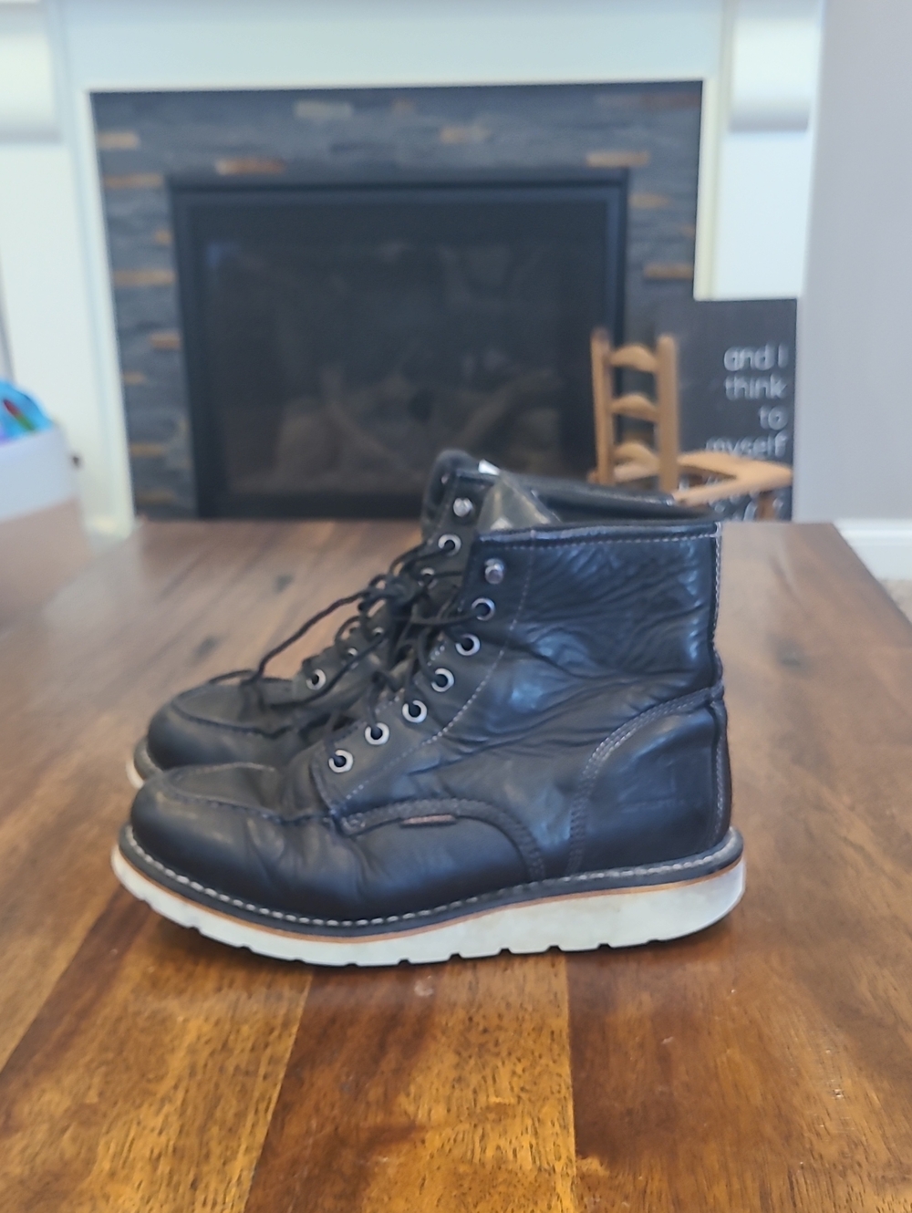 Carhartt 6 Inch Waterproof Wedge Steel Toe Work Boot, Black Oil Tanned, Size 8.5 - Picture 1 of 7